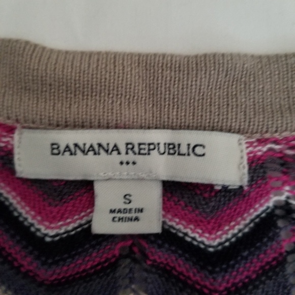 Banana Republic Chevron Striped Cardigan Sweater S - Picture 8 of 11
